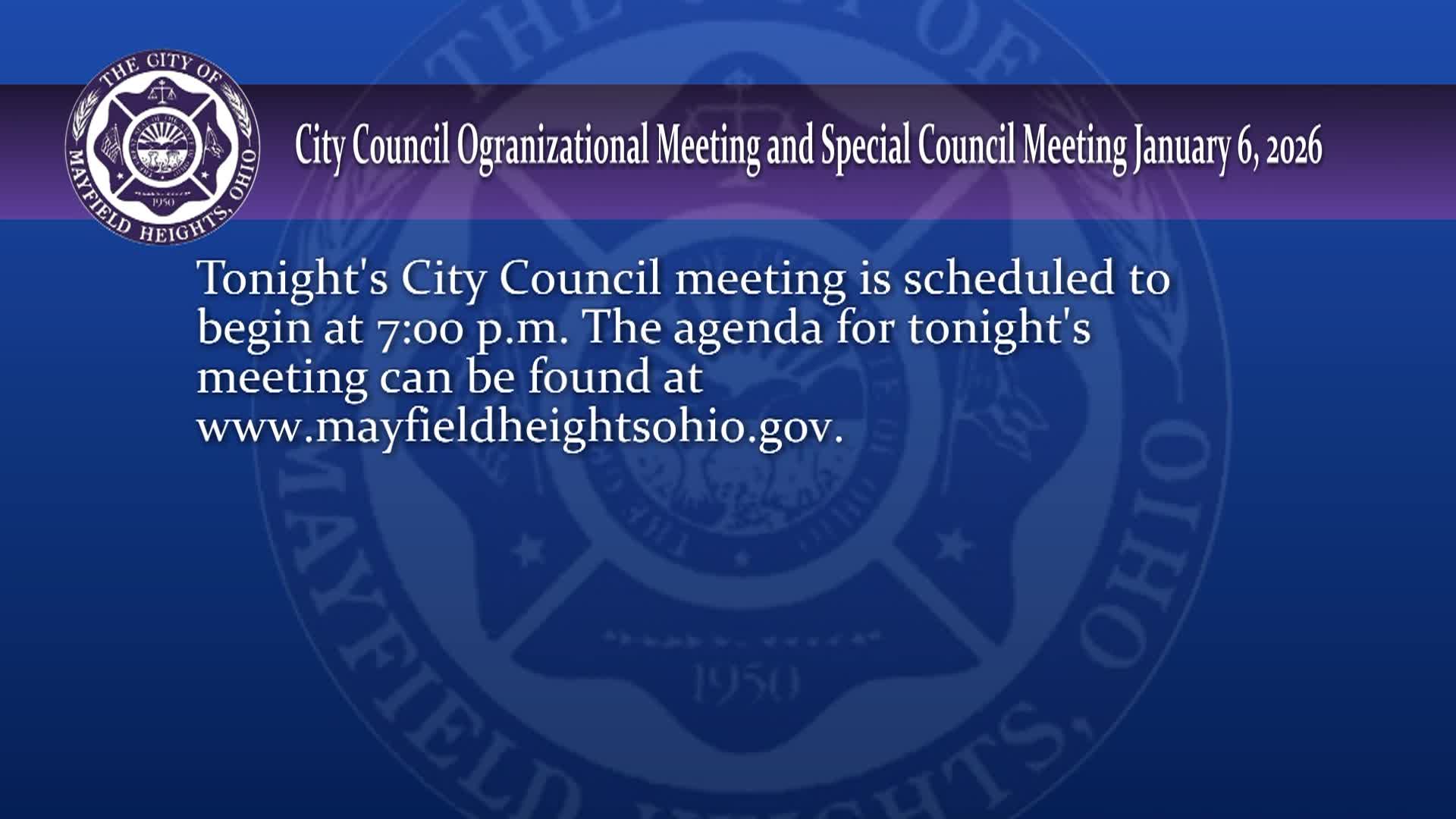 Thumbnail image for Council Meeting - 1/6/2026 6:00:00 PM