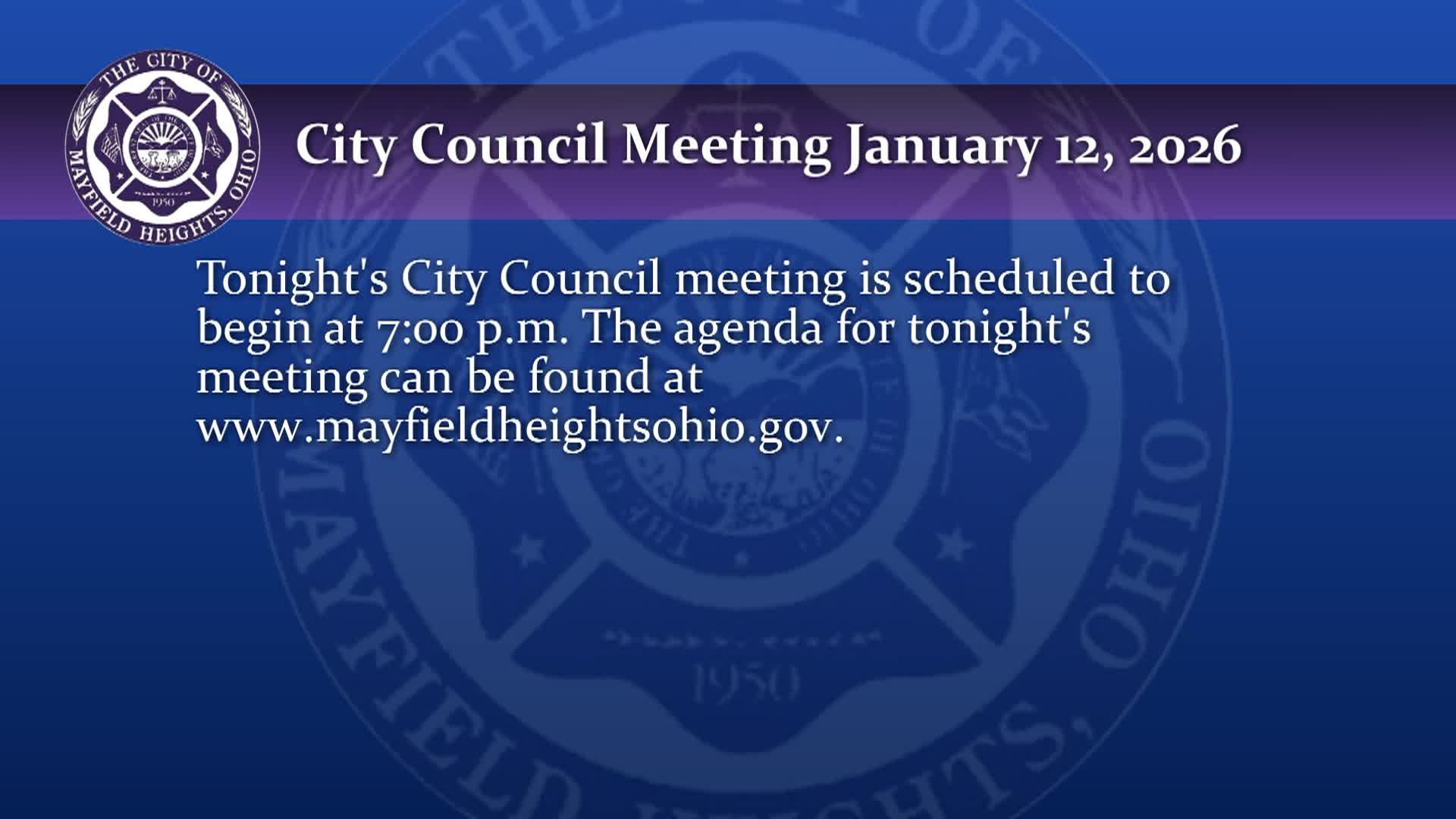 Thumbnail image for City Council Meeting