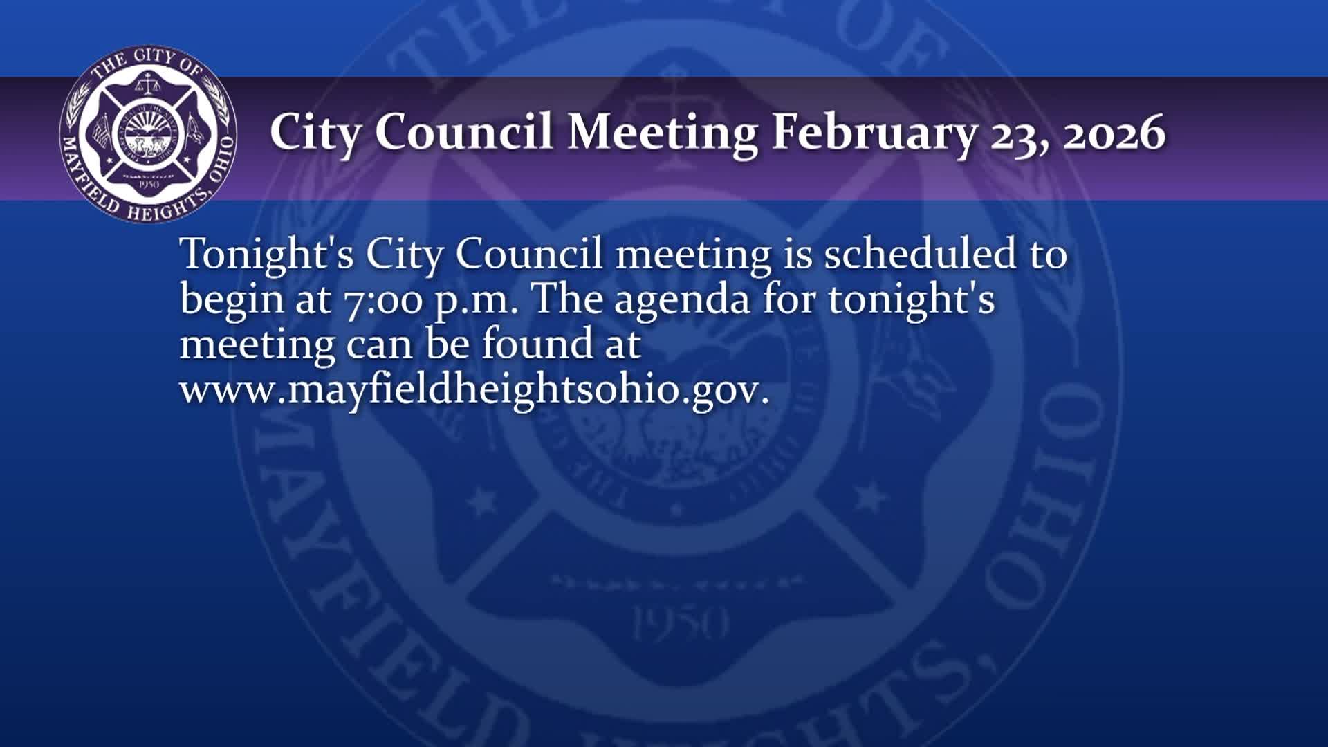 Thumbnail image for City Council Meeting