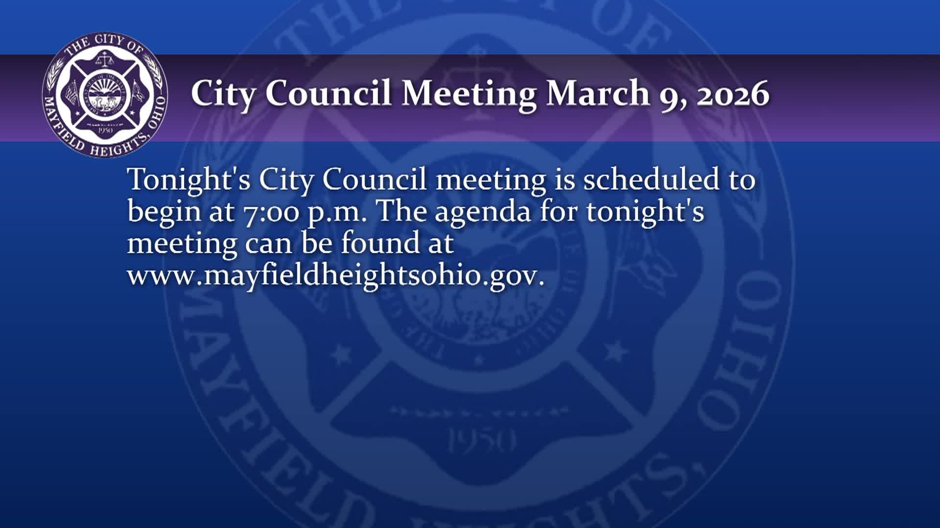Thumbnail image for City Council Meeting