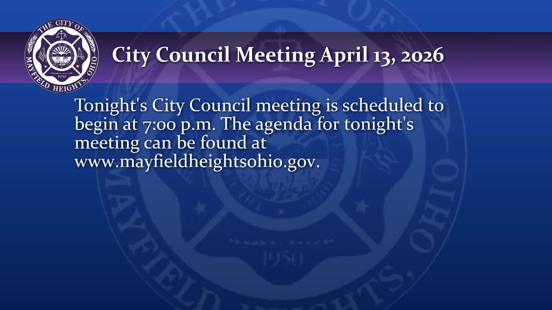 Thumbnail image for City Council Meeting